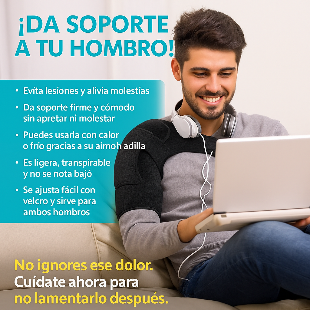 ReLaxMotion™ Plus - Hombrera Ortopédica con Doble Alivio y Compresión Inteligente