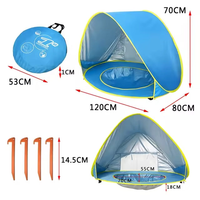 Carpa SunnyBaby™ – La Playa Más Segura y Divertida para tu Bebé