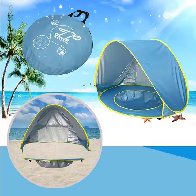 Carpa SunnyBaby™ – La Playa Más Segura y Divertida para tu Bebé